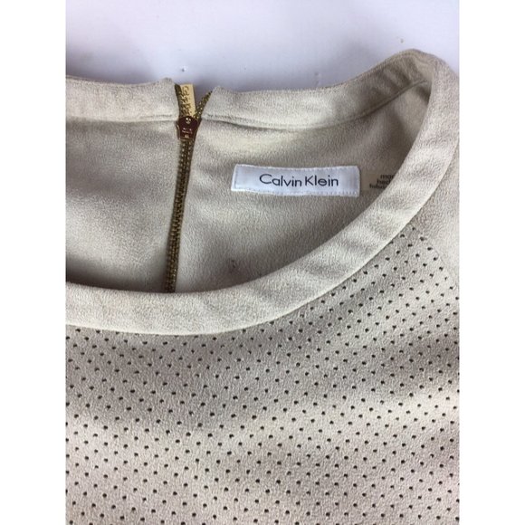 Calvin Klein Blouse Suede-like Large rear zipper Excellent condition - Picture 4 of 9
